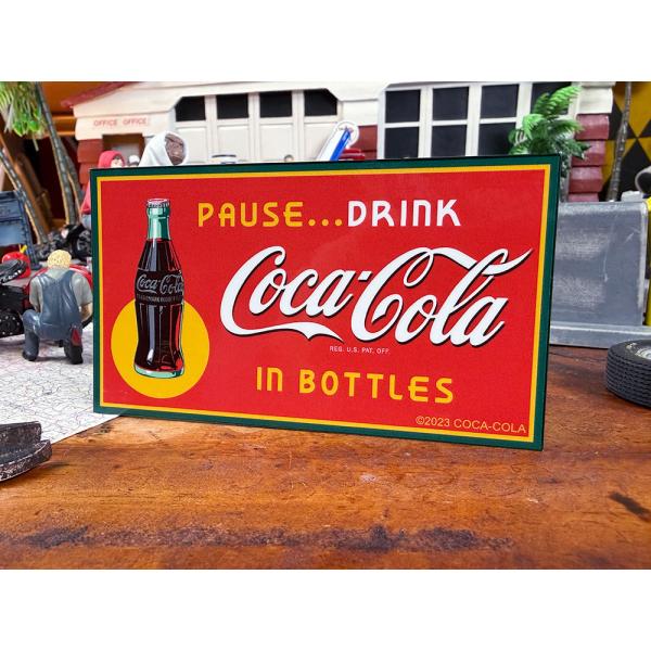 コカ・コーラ　オフィシャル　ステッカー　（PAUSE DRINK） ■ アメリカン雑貨 アメリカ雑貨