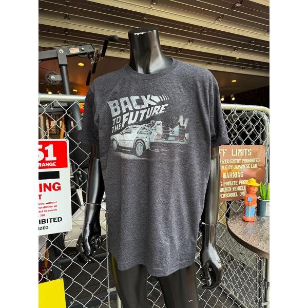 バック・トゥ・ザ・フューチャー　デロリアン　オフィシャル　Tシャツ　（FADED BTTF/ブラック...