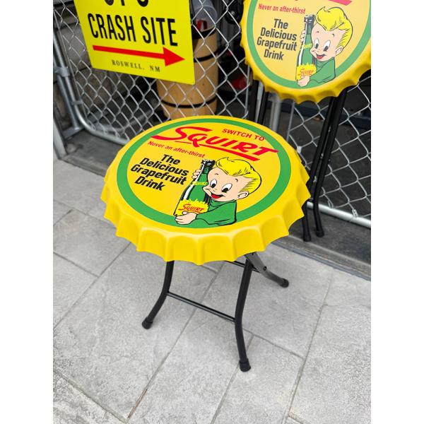 スクアート　ボトルキャップ　チェアー　単品　折り畳み式 ■ アメリカン雑貨 アメリカ雑貨