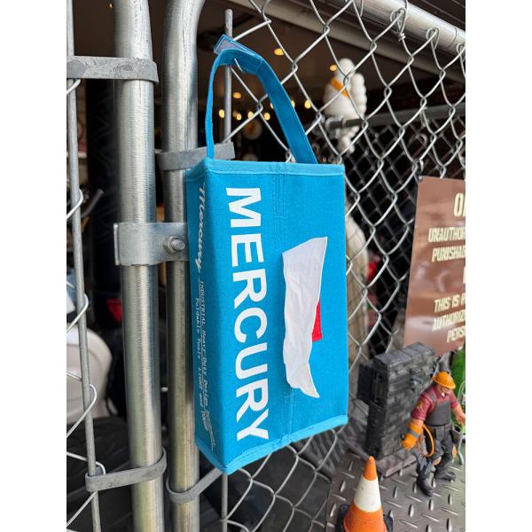 マーキュリー　キャンバス　ティッシュボックスカバー　（ブルー） ■ アメリカン雑貨 アメリカ雑貨
