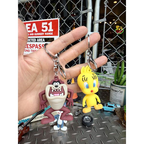 タズマニアンデビル＆トゥイーティー　PVC　フィギュアキーホルダー　（2個セット） ■ アメリカン雑...
