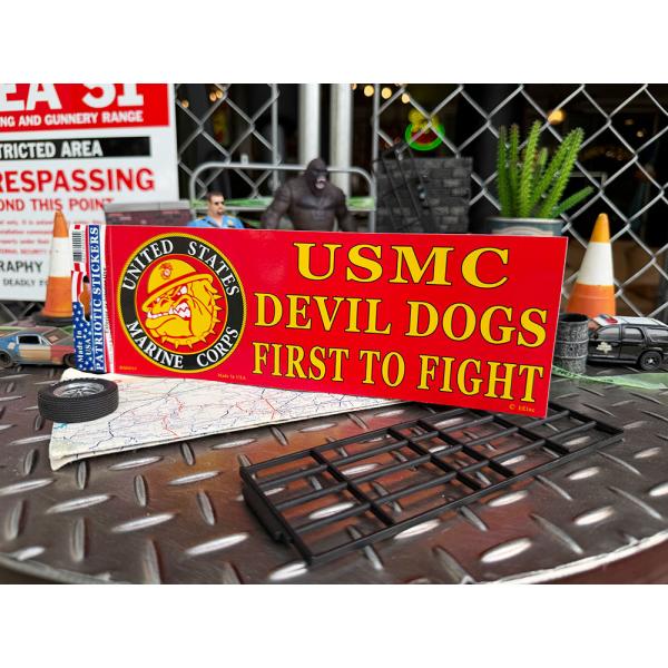 U.S.マリーン　デビルドッグス　オフィシャル　バンパーステッカー ■ アメリカン雑貨 アメリカ雑貨