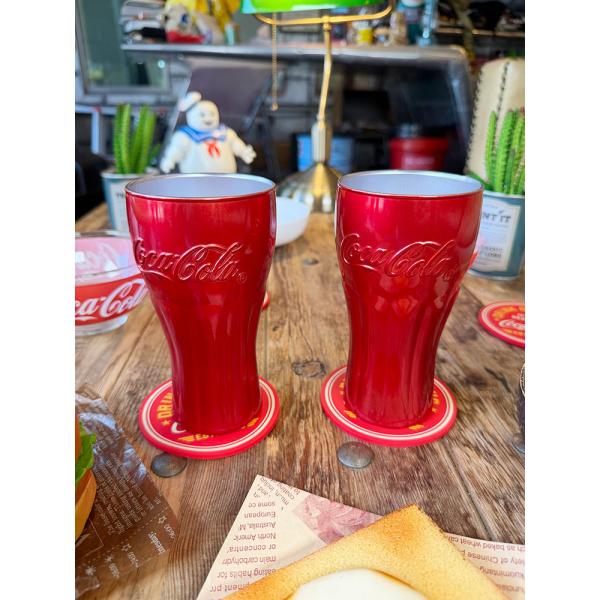 コカ・コーラ　オフィシャル　プレミアム　ジェニュイングラス　370ml　ガラス製　（2個セット/レッ...