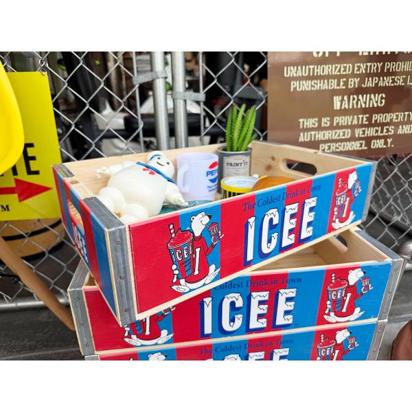 ICEE　アイシー　ウッドクレート　木箱　単品 ■ アメリカン雑貨 アメリカ雑貨