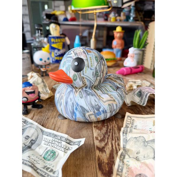 金運を呼び込む！？　マネー　ジャンボ　ラバーダック　（米ドル紙幣柄） ■ アメリカン雑貨 アメリカ雑...
