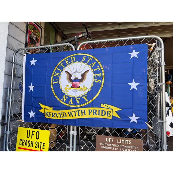 アメリカ海軍　エンブレム　ミリタリーフラッグ　（U.S.ネイビー） ■ アメリカン雑貨 アメリカ雑貨