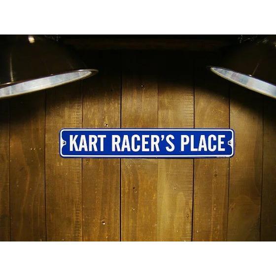 アメリカのミニストリート看板 KART RACER&apos;S PLACE -カートレーサー広場- ■ アメ...