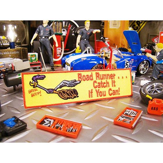 ランニングロードランナー　ワッペン　（レクタングル）　アメリカ雑貨　アメリカン雑貨