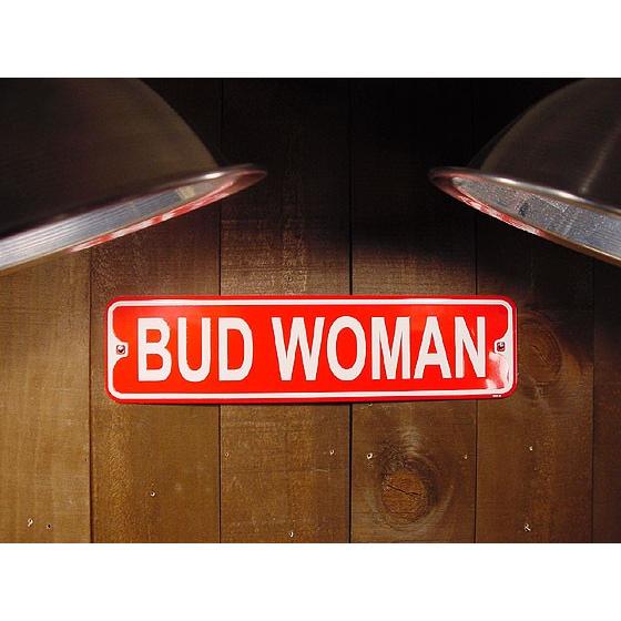アメリカのミニストリート看板 BUD WOMAN -小娘-  ■ アメリカン雑貨 アメリカ雑貨