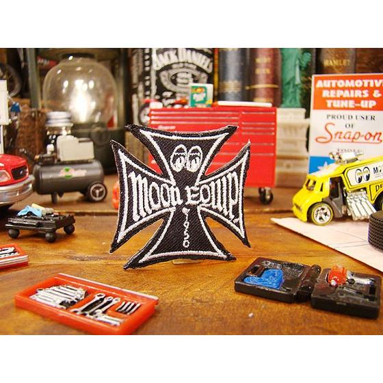 ムーンアイズ アイアンクロス　ワッペン アメリカ雑貨 アメリカン雑貨 英文字 ミニ 人気 ファッショ...