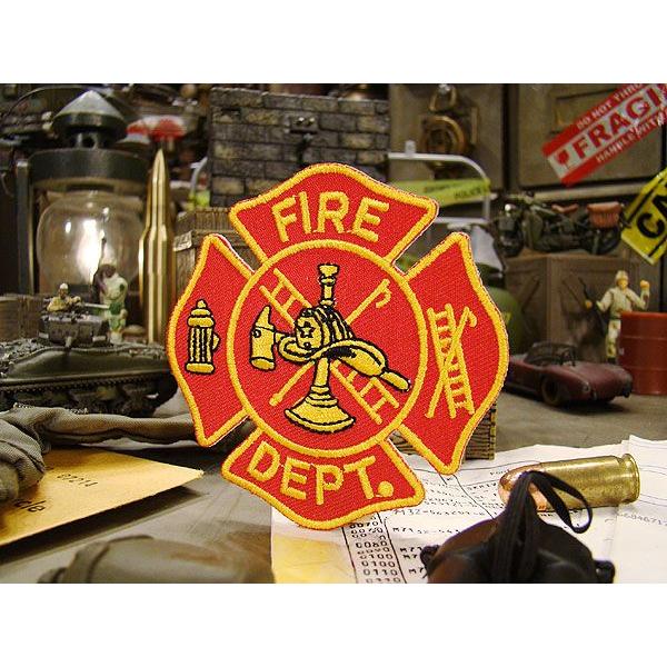 ファイヤーデプト　ワッペン　（ダイカット）　アメリカ雑貨　アメリカン雑貨　アイロン　アメリカ　エンブ...