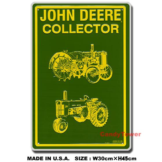 ジョン・ディアー　ブリキ看板 （JOHN DEERE COLLECTOR）　■ アメリカン雑貨 アメ...
