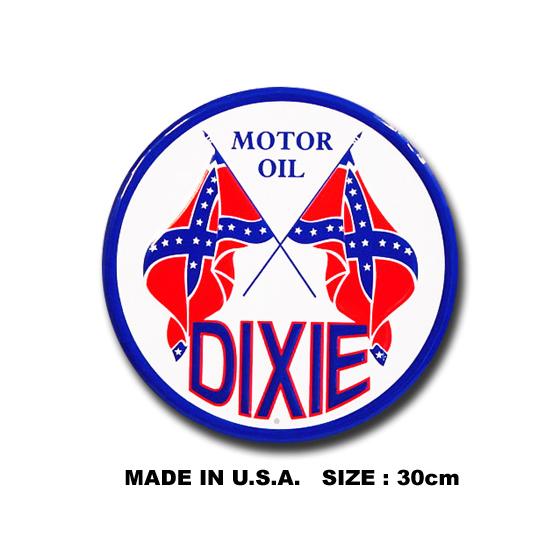アメリカンブリキ看板 DIXIE　ラウンド アメリカ雑貨 アメリカン雑貨 サインプレート ティンサイ...