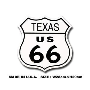 アメリカンブリキ看板 U.S. ROUTE66 -テキサス- アメリカ雑貨 アメリカン雑貨 サインプレート｜candytower
