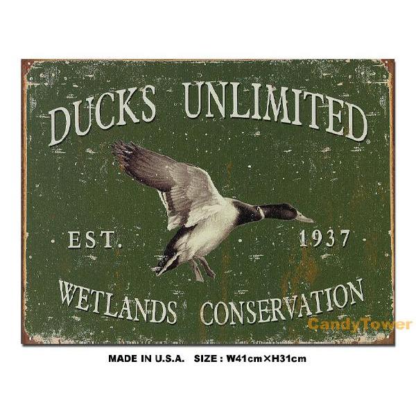 ダックス・アンリミテッド　ブリキ看板　（since1937）　■ アメリカン雑貨 アメリカ雑貨