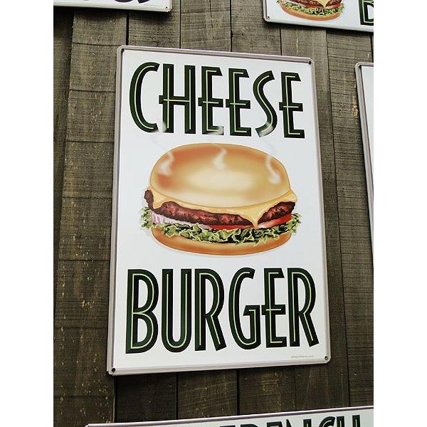 ハンバーガーショップシリーズ　U.S.ヘヴィースチールサイン　（チーズバーガー/Lサイズ）　アメリカ...