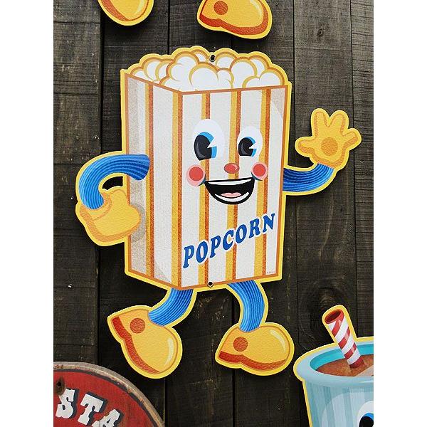 ★稀少な絶盤品★ ファーストフードブラザーズ　U.S.ヘヴィースチールサイン　（ポップコーン/Lサイ...