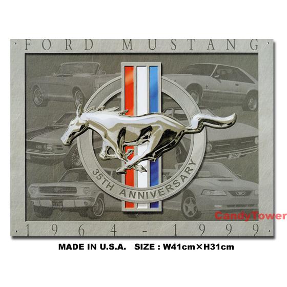 アメリカンブリキ看板 マスタング -35th Anniversary- アメリカ雑貨 アメリカン雑貨...