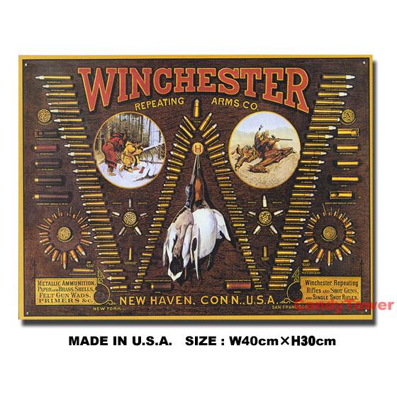 アメリカンブリキ看板 ウィンチェスター -弾丸コレクション- アメリカ雑貨 アメリカン雑貨 サインプ...