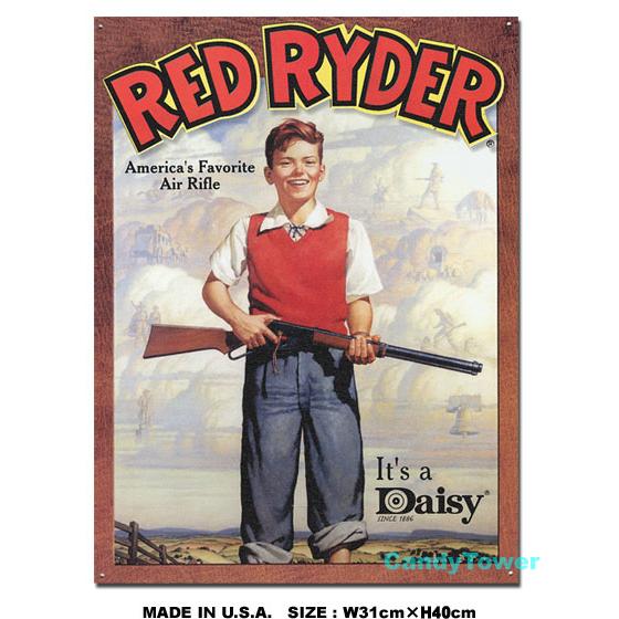 アメリカンブリキ看板 デイジー レッドライダー アメリカ雑貨 アメリカン雑貨 サインプレート