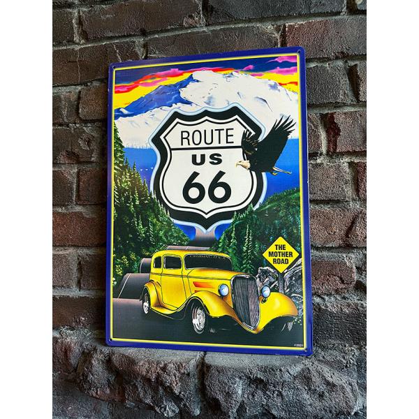 ルート66　クルージンUSA　ブリキ看板　■ アメリカ雑貨 アメリカン雑貨