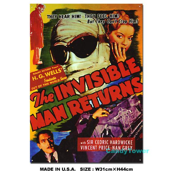 アメリカンブリキ看板 透明人間の帰還 -The Invisible Man Returns- アメリ...