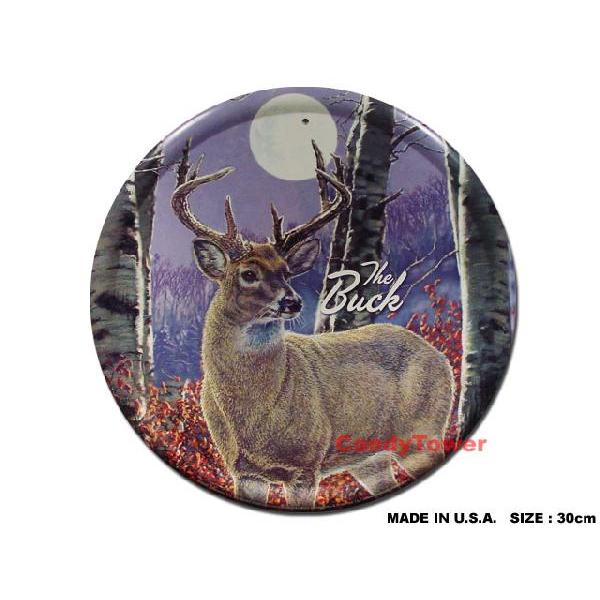 アメリカンブリキ看板 シカ ラウンド -ザ　バック- アメリカ雑貨 アメリカン雑貨 サインプレート