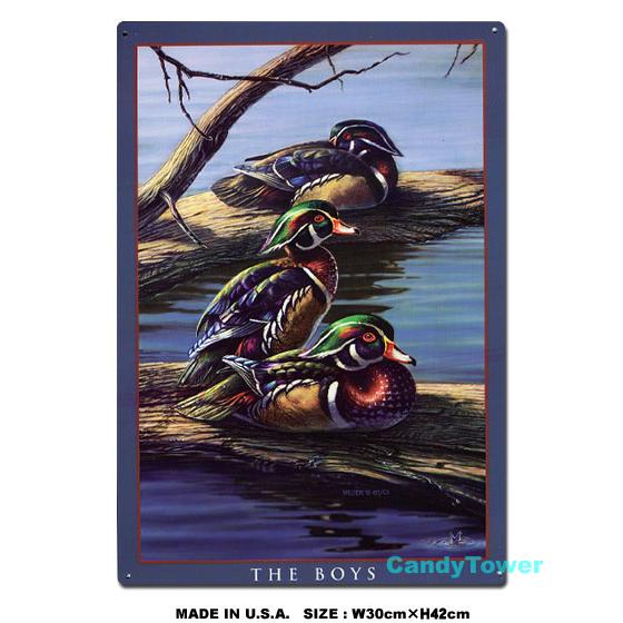 アメリカンブリキ看板 カモ -THE BOYS- アメリカ雑貨 アメリカン雑貨 サインプレート ティ...