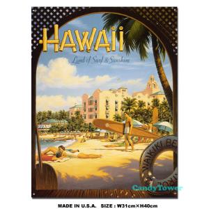 アメリカンブリキ看板 ハワイのトラベルポスター ハワイ雑貨 ハワイアン雑貨  インテリア 壁飾り 人気 おしゃれ