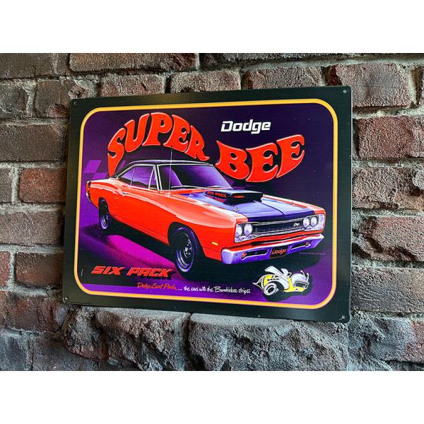 ダッジ　スーパービー　ブリキ看板　■ アメリカ雑貨 アメリカン雑貨