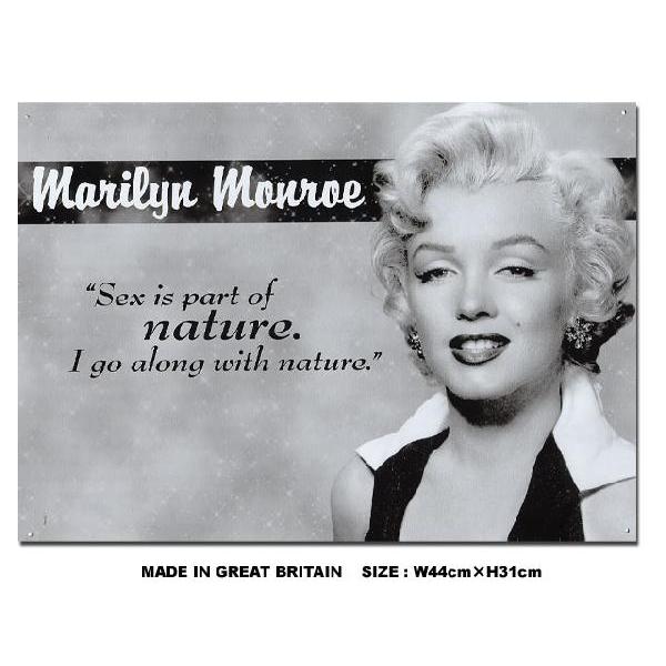 マリリン・モンロー　ネイチャー　ブリキ看板