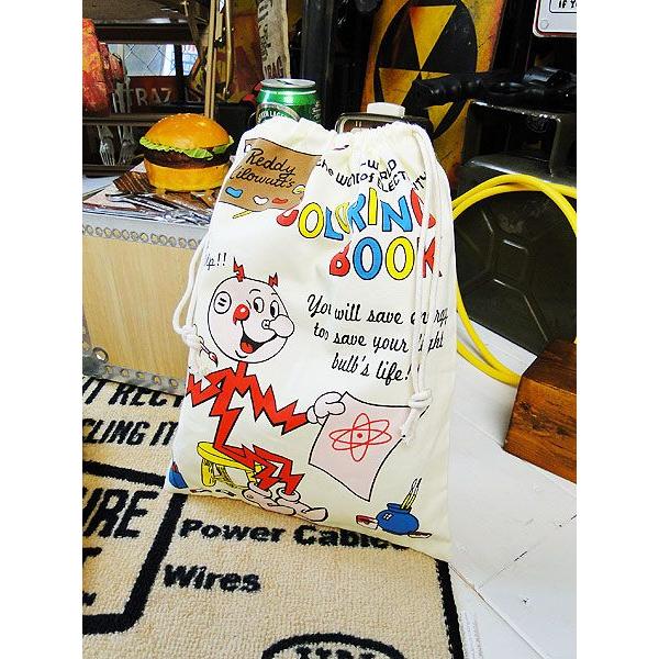 アメリカンキンチャク袋　Lサイズ　（レディーキロワット）　アメリカ雑貨　アメリカン雑貨　巾着袋　バッ...