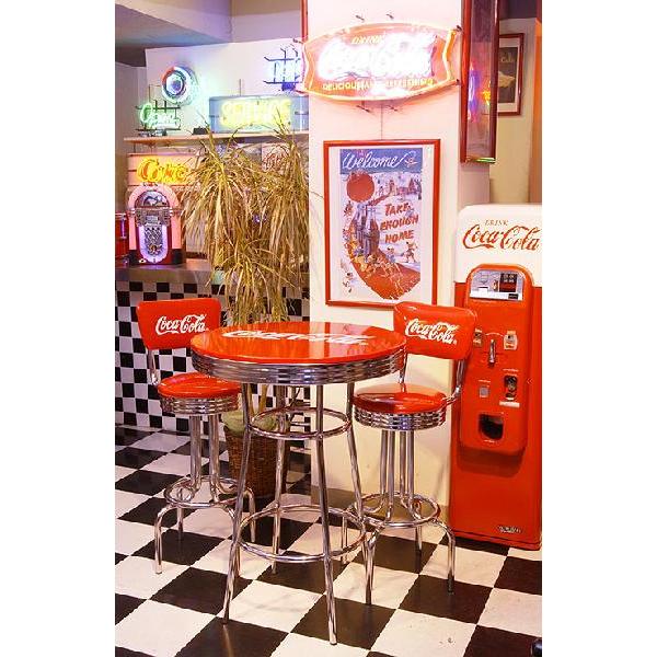 コカ・コーラブランド　ハイテーブル　（テーブル単品）　（イス別売）　アメリカ雑貨　アメリカン雑貨