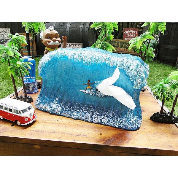 ビッグウェーブサーファー　ティッシュボックス アメリカ雑貨 アメリカン雑貨 キャラクター 人気 ハワ...