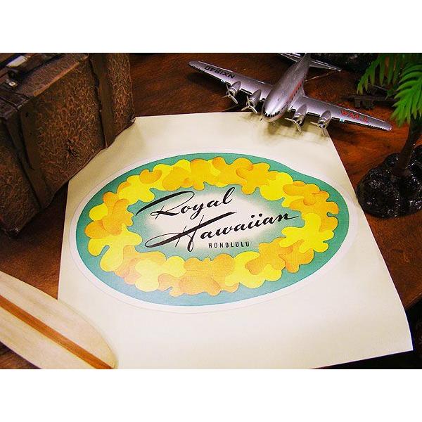 ヴィンテージ　ハワイアン　ステッカー　（ロイヤルハワイアン）　■ アメリカン雑貨 アメリカ雑貨 爆買