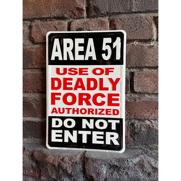 エリア51につき進入禁止！　ミニジョーク看板　■ アメリカ雑貨 アメリカン雑貨