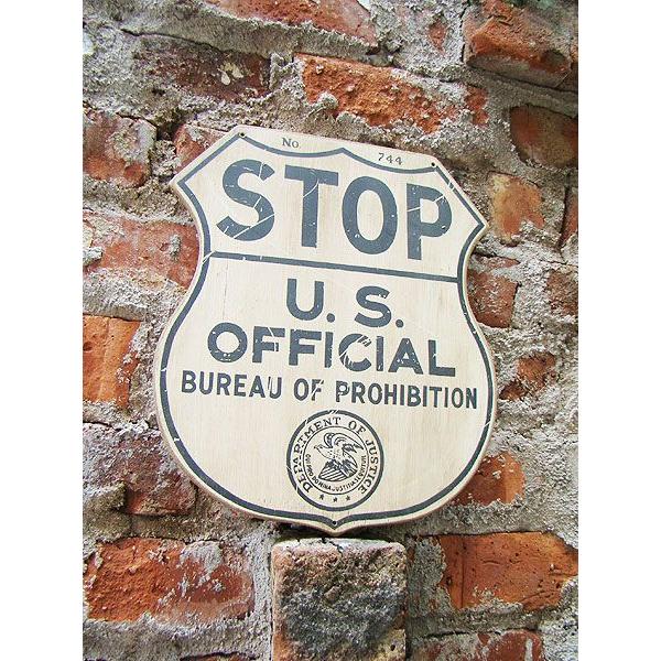 昔のアドバタイジング　ウッドサイン　シリーズ第一弾　（ストップ）　アメリカ雑貨　アメリカン雑貨　壁掛...