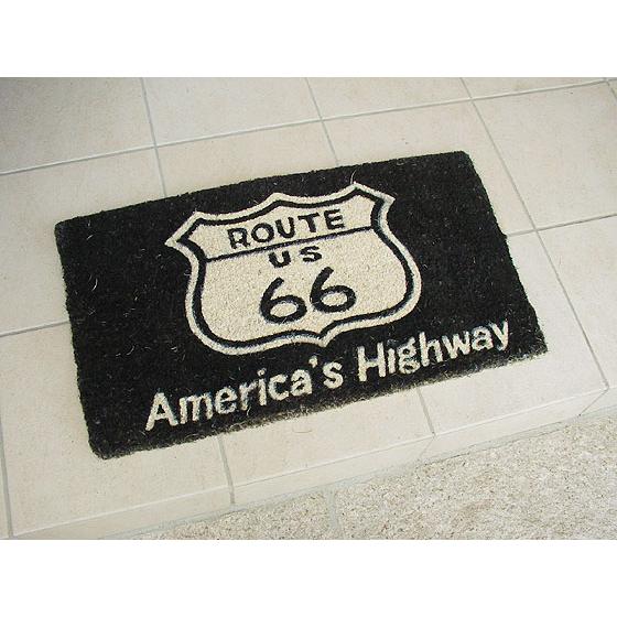 ルート66ココマット　（アメリカズハイウェイ）　アメリカ雑貨　アメリカン雑貨