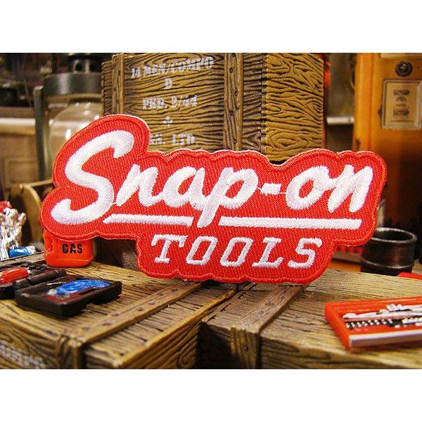 スナップオン　レーシングワッペン　（ヴィンテージロゴ/レッド）　■　アメリカン雑貨　アメリカ雑貨　S...