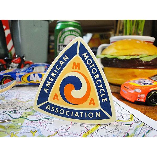 ミニレーシングステッカー　AMA　（トライアングル）　アメリカン雑貨 アメリカ雑貨　車　シール　ブラ...