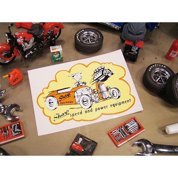 ノスタルジックステッカー Sharp Equipped アメリカ雑貨 アメリカン雑貨 車 シール ブ...
