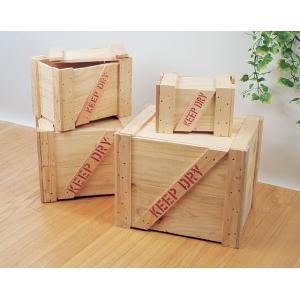 ⭐アメリカンカントリー雑貨♥ まん丸りんご ෆ ̖́-‬ の多目的収納BOX Amazon｜りんご箱 木箱 杉 (64㎝) 1個｜収納ケース・ボックス