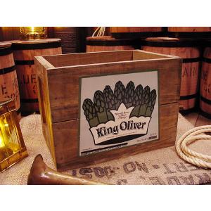 クレートラベルボックス Lサイズ NO.15 KING OLIVER アメリカ雑貨