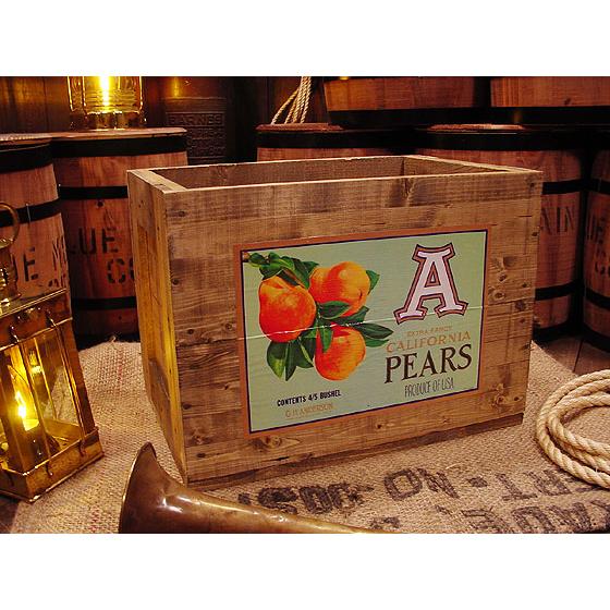★稀少な絶盤品★ クレートラベルボックス Lサイズ NO.19 A PEARS アメリカ雑貨 アメリ...
