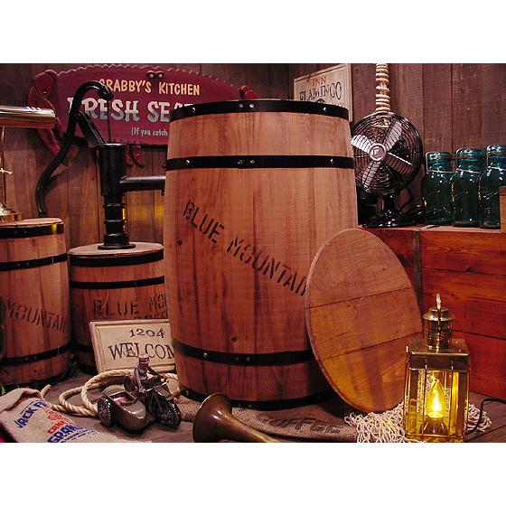 【即納】【在庫あり】　コーヒー木樽　（ボスだる）　うす茶　アメリカ雑貨　アメリカン雑貨　ゴミ箱　カン...