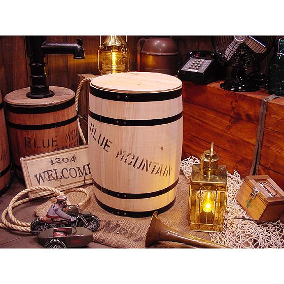 コーヒー木樽　（中だる）　無色　アメリカ雑貨　アメリカン雑貨　おしゃれ　ゴミ箱　カントリー雑貨　ナチ...