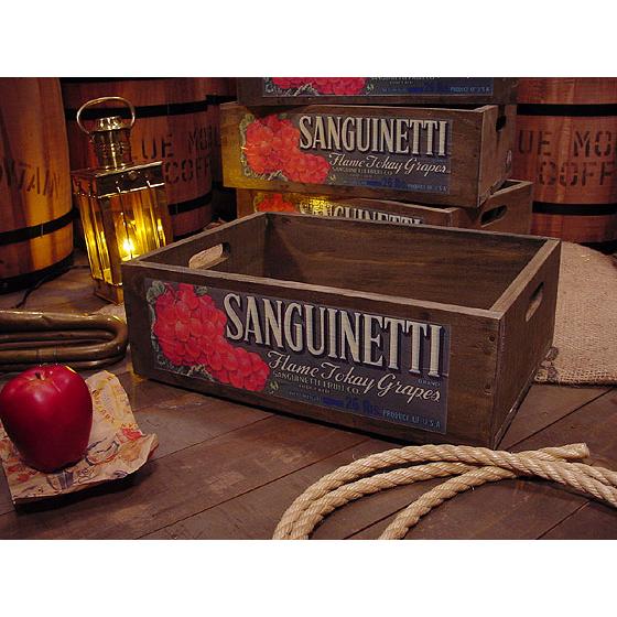 クレートラベルボックス　Sサイズ　（グレープ）　アメリカ雑貨　アメリカン雑貨　おしゃれ