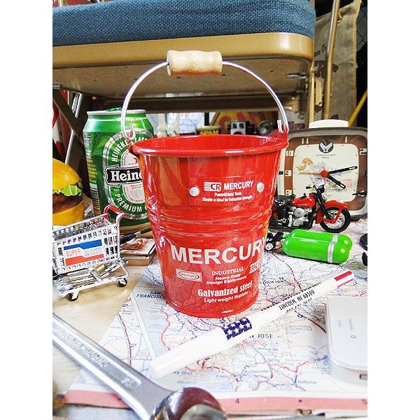 マーキュリーミニバケツ　（レッド）　■　アメリカン雑貨　アメリカ雑貨　MERCURY　おしゃれ　男前...