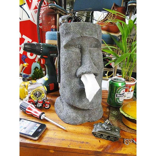 モアイ　おもしろティッシュボックス アメリカン雑貨 アメリカ雑貨 ティッシュケース ティッシュカバー...