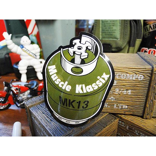 マッスルクラッシックス　ステッカー　（ガスボンベ）　アメリカン雑貨 アメリカ雑貨　車　シール　ブラン...